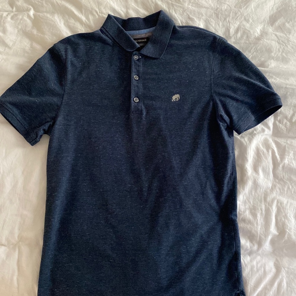 BANANA REPUBLIC - Men’s Polo M -heathered dark blue
